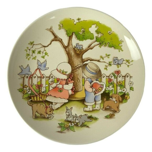 Watkins Country Kids Collector Dessert Plates Vintage 1990s Set Of 4 Decorative - Picture 4 of 9
